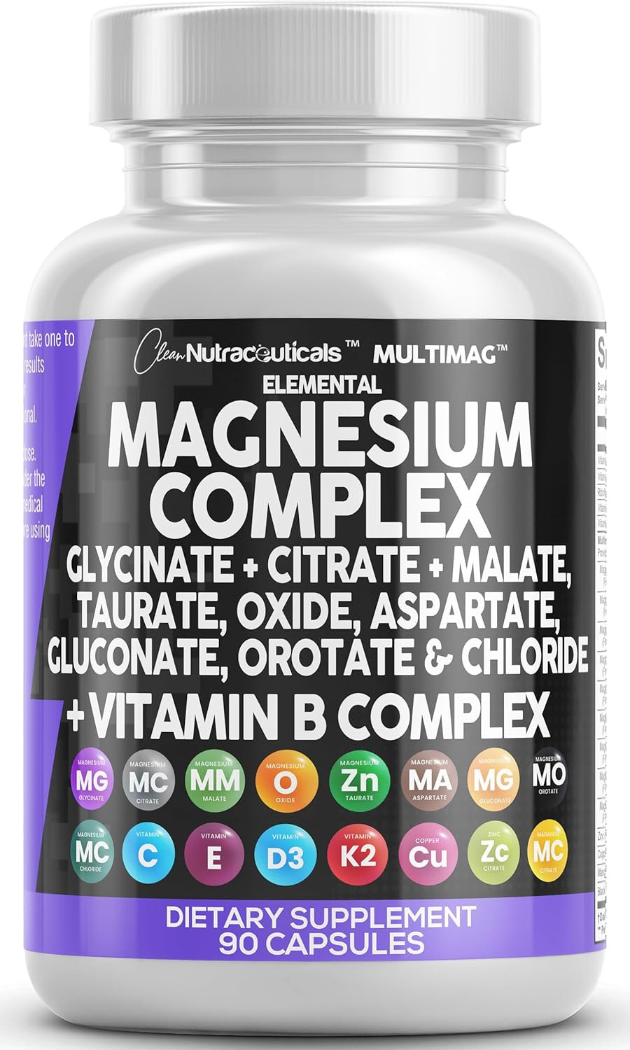 Clean Nutraceuticals Magnesium Complex Glycinate Citrate Malate Oxide Blend