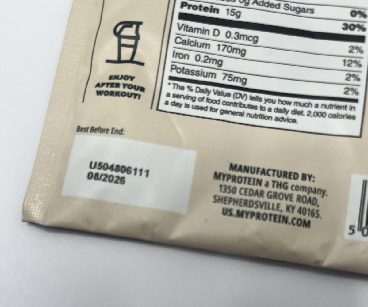 10pk Myprotein Origin Protein Powder 0.8oz Vanilla Swirl Creatine Mix