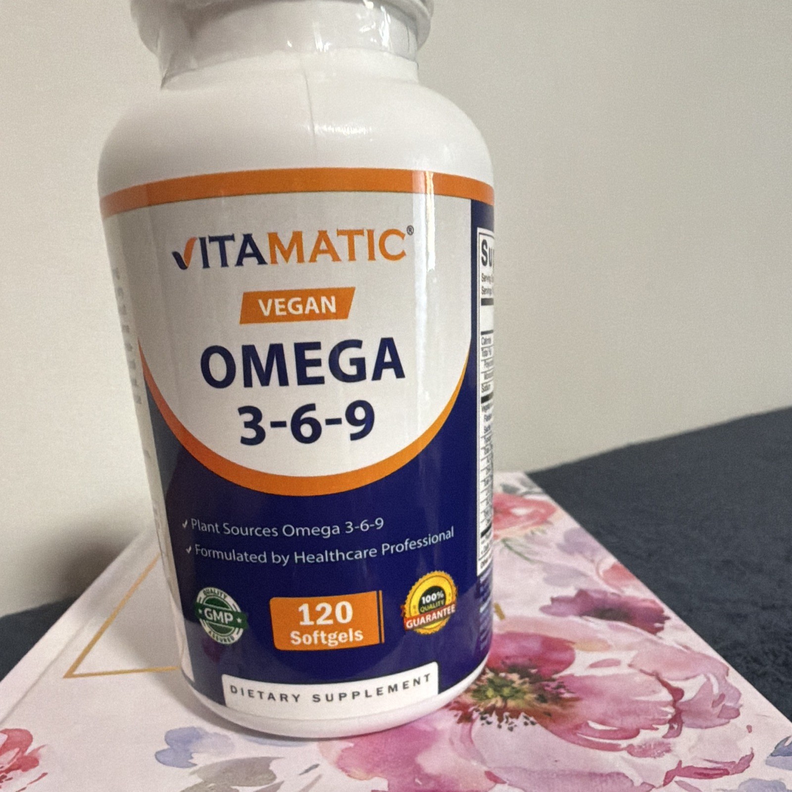Vitamatic Vegan Omega 3-6-9 2500mg 120 Softgels Non-GMO Exp 07/2028