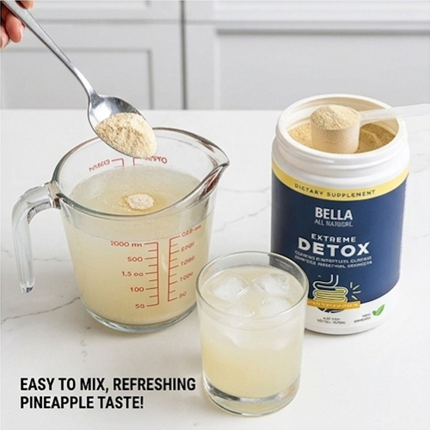 2-Pack Bella All Natural Extreme Detox Intestinal Cleansing Formula Pineapple