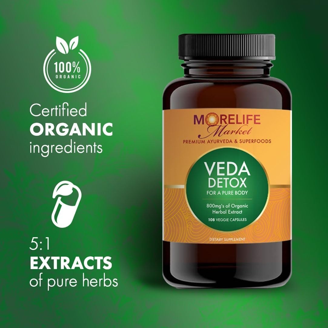 Ayurvedic Detox & Immune Support Supplement Triphala Guggulu, Ginger & Turmeric