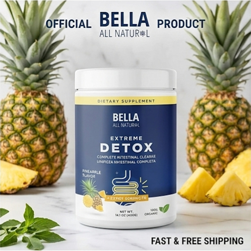 2-Pack Bella All Natural Extreme Detox Intestinal Cleansing Formula Pineapple