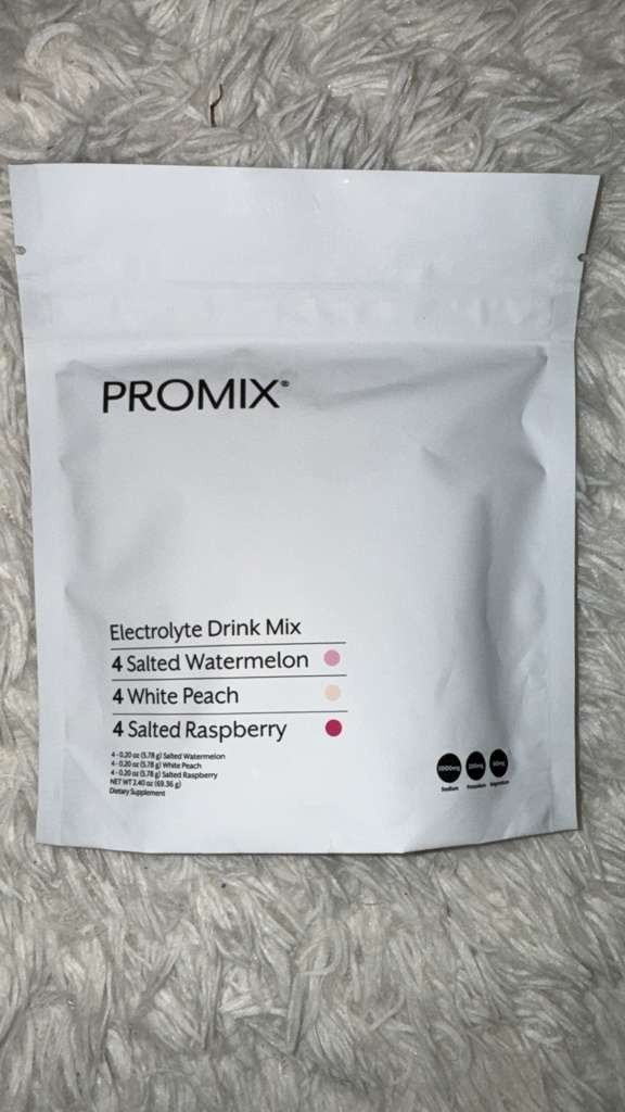 Promix Electrolyte Drink Mix Variety Pack 12 Sticks Watermelon Peach Berry