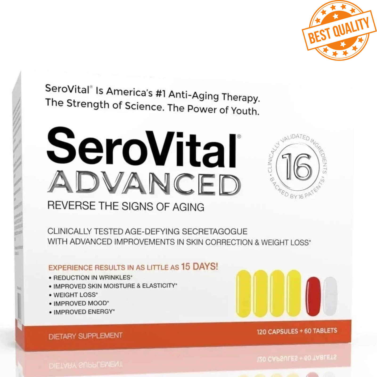 Premium Quality SeroVital Advanced 120 Capsules +60 Tablets ( new seled )