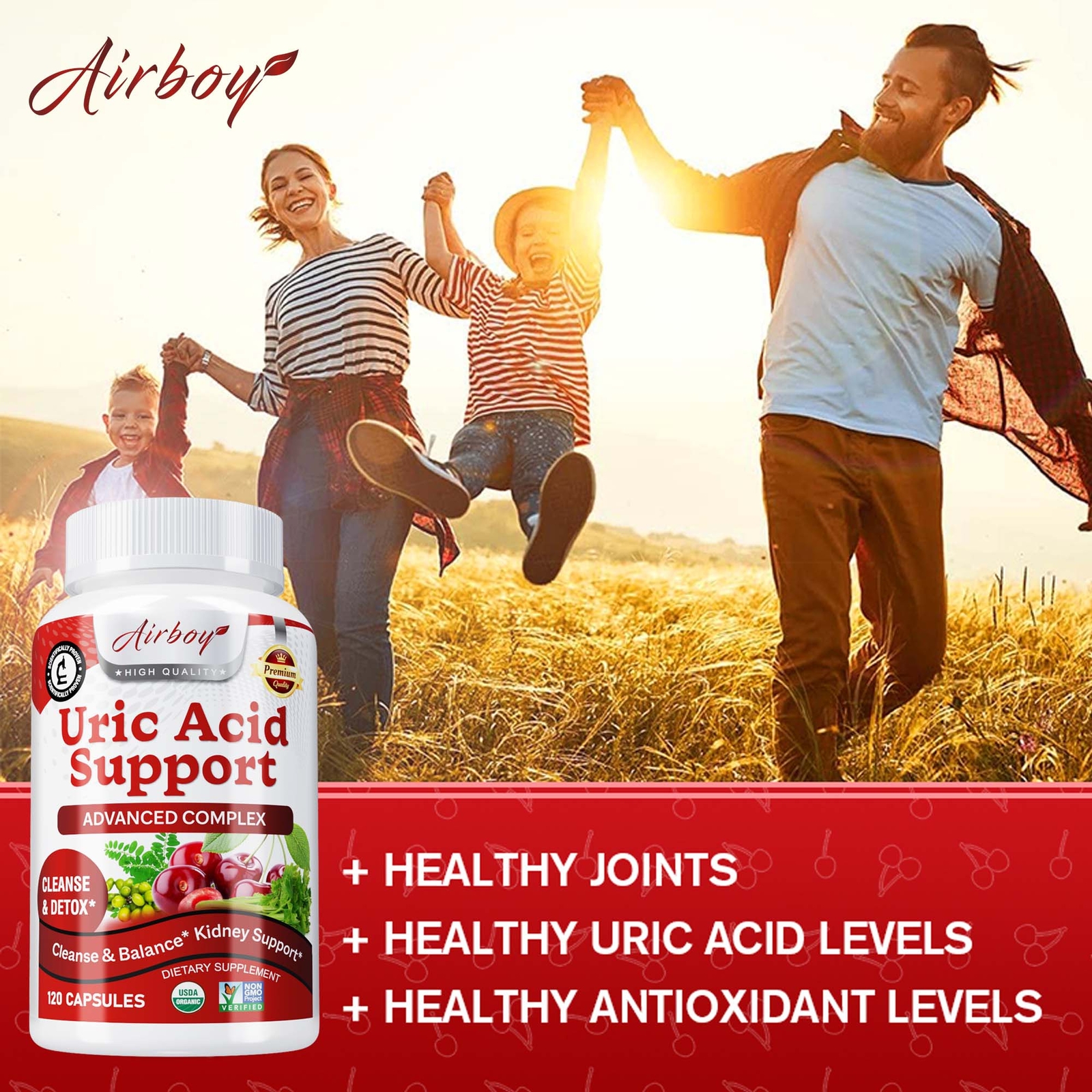 Uric Acid Support – Cleanse & Detox, Balance, Kidney Support – For Gout Relief