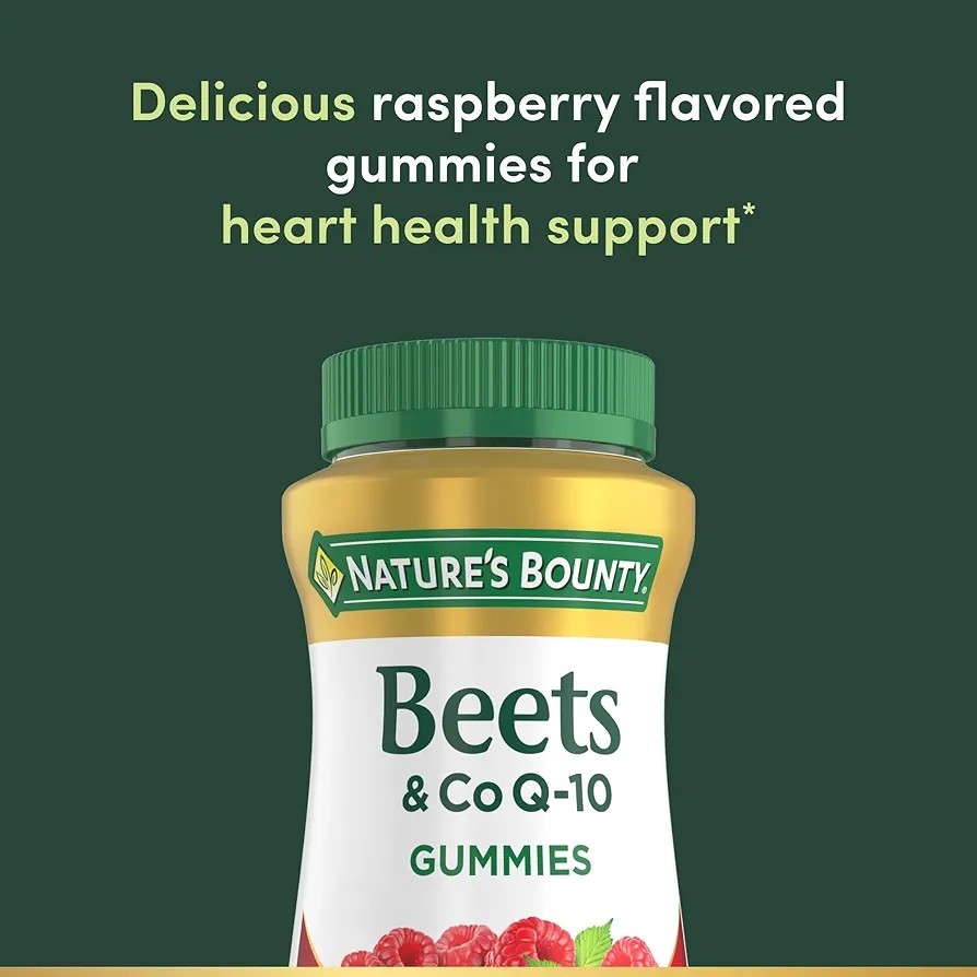 1Pk Nature’s Bounty Beets& CoQ-10 Gummies Heart Health Circulation Function,60ct