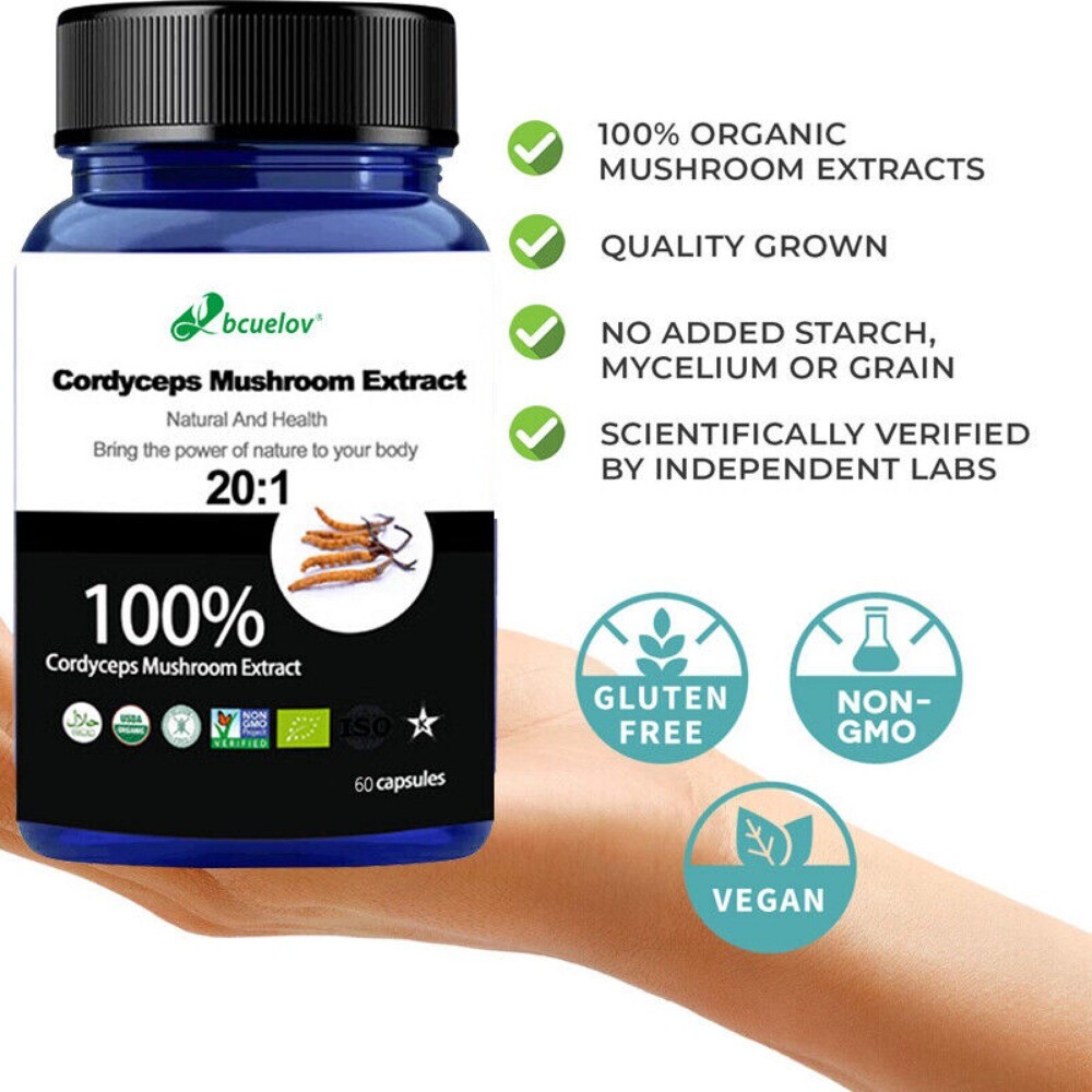 Cordyceps Mushroom Extract – Enhance Energy – 30/60/120 Capsules