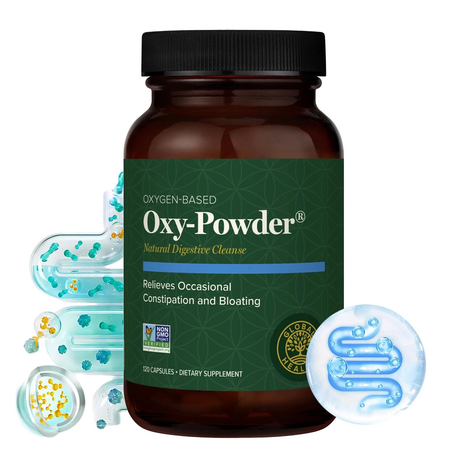 Oxy Powder Colon Cleanse & Organic Detox Pills For Constipation Relief – 60 Ct.