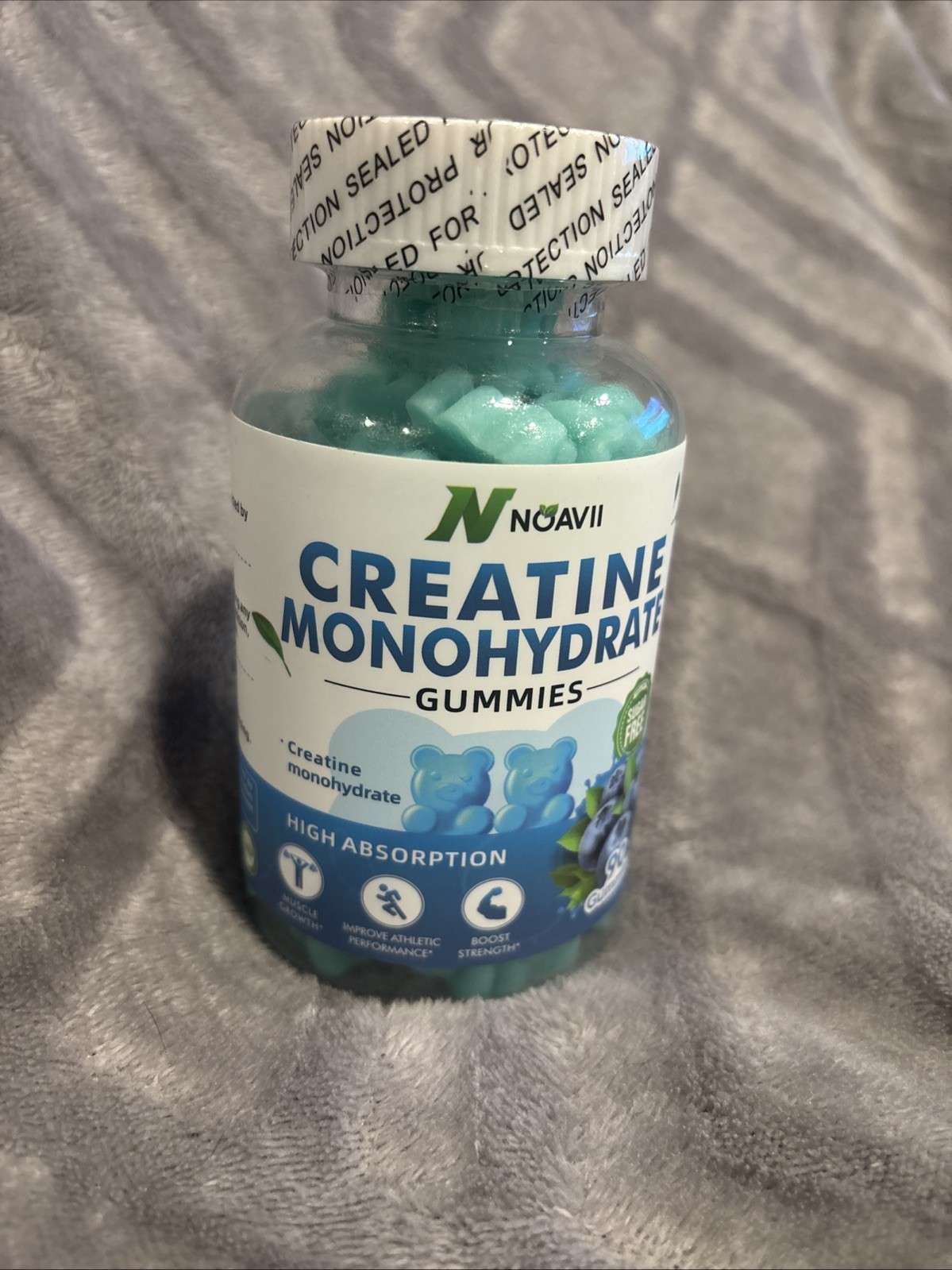 NOAVII Creatine Monohydrate Gummies 5000mg for Both Men & Women EXP 11/2026