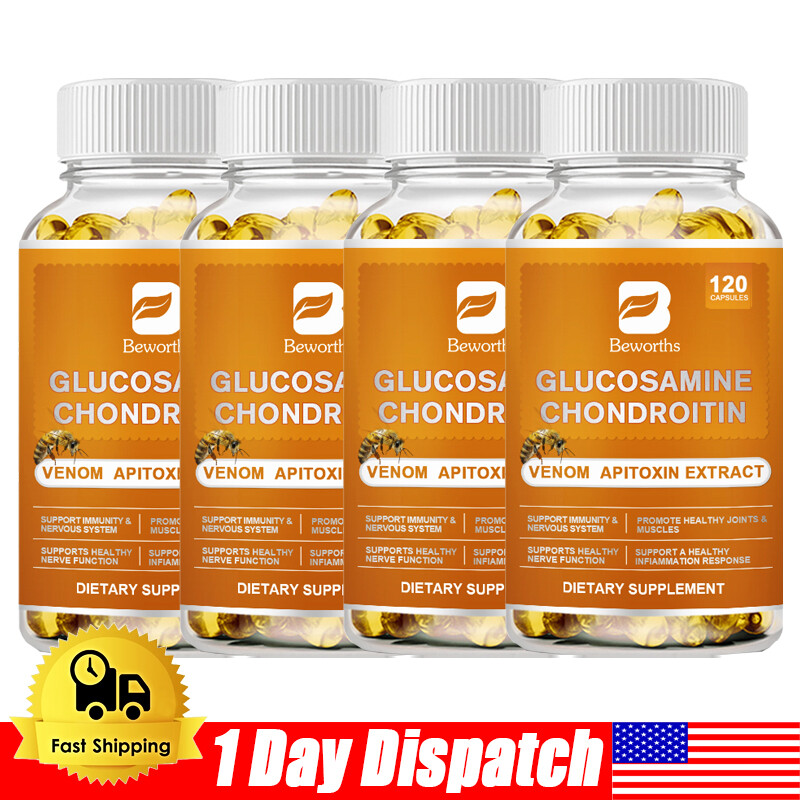 1-4Packs 120 capsules Glucosamine Chondroitin MSM Triple Strength Joint Support