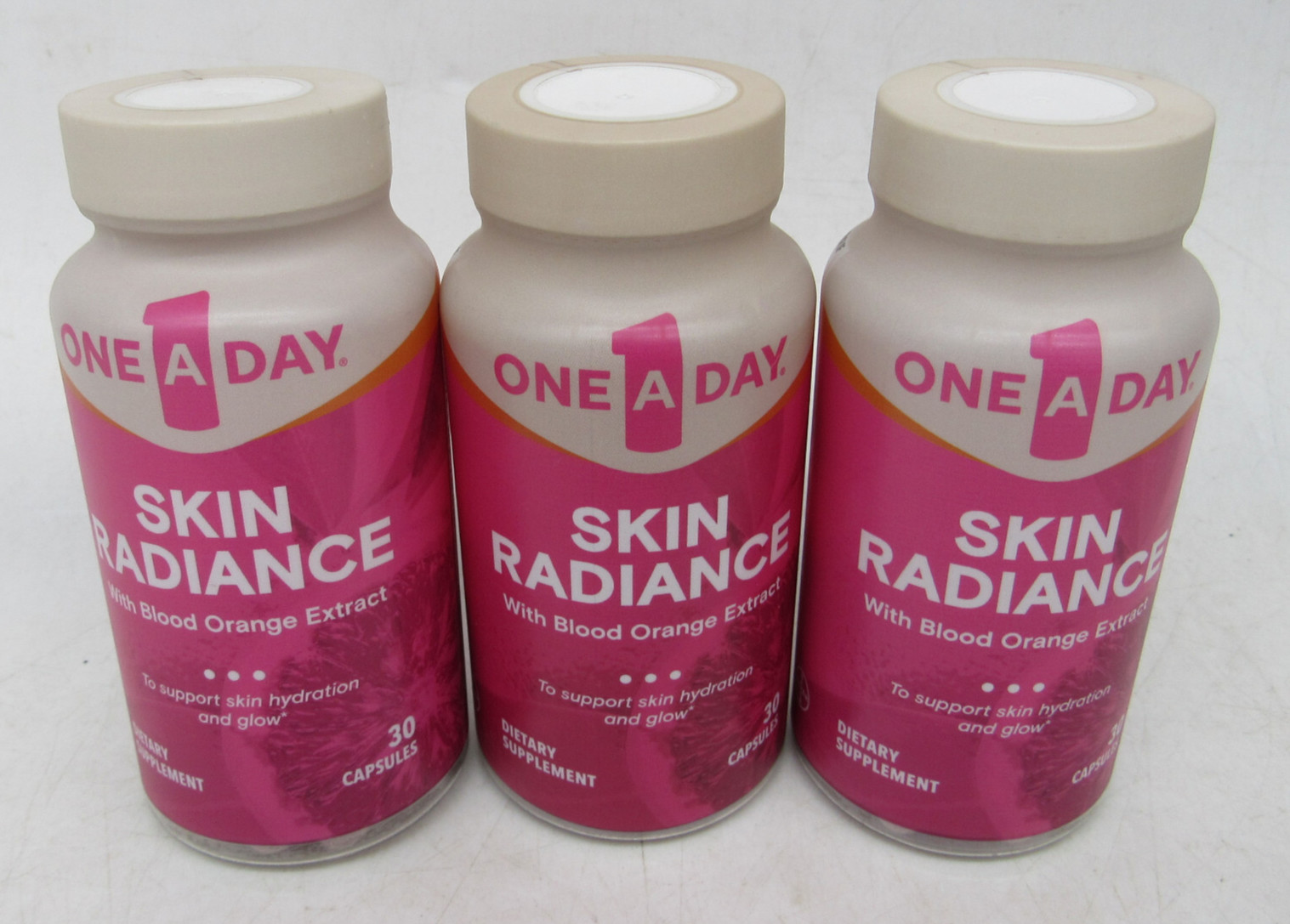3X One a Day SKIN RADIANCE 90 Caps *3 Bottles* Exp 03/2026 NEW