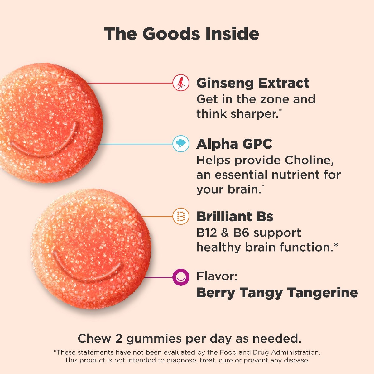 OLLY Laser Focus Gummies – Berry Tangy Tangerine – 36ct: Gluten-Free,
