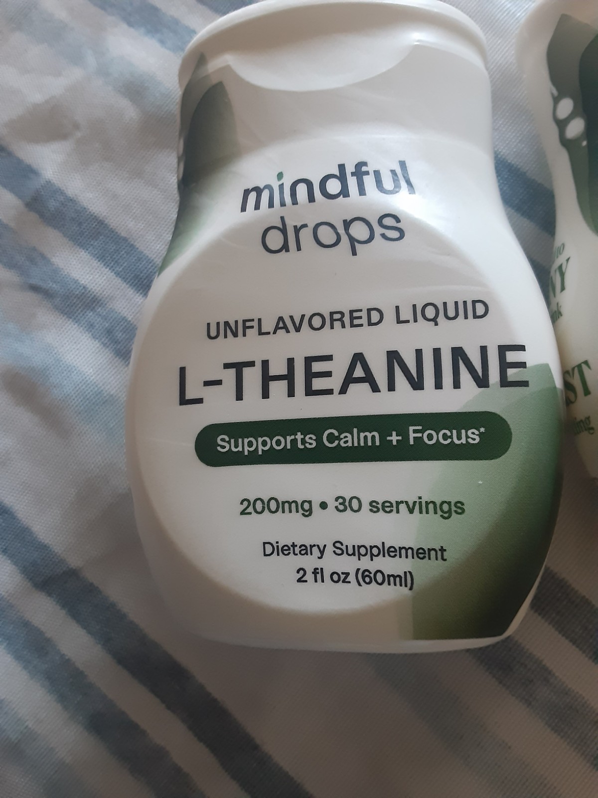Mindful Drops L Theanine 200mg 2oz Liquid Drops Mood Support Unflavored