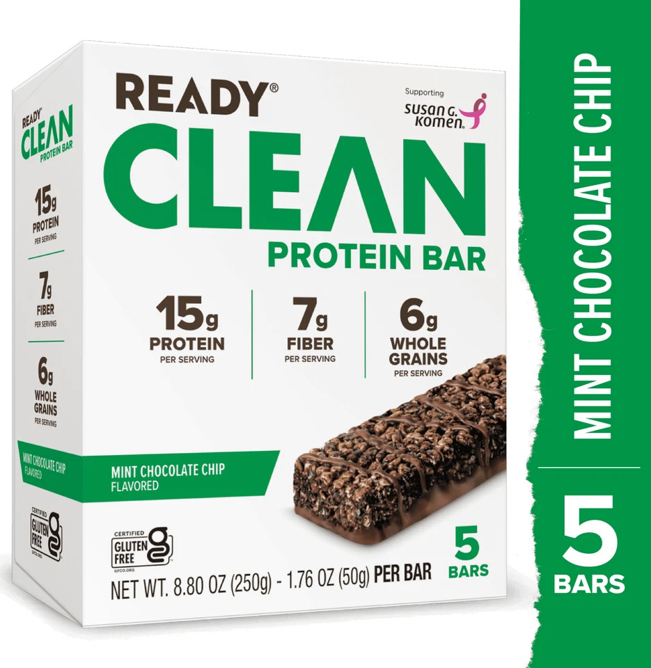 Ready® Protein Bar, Mint Chocolate Chip 5 Count Bars