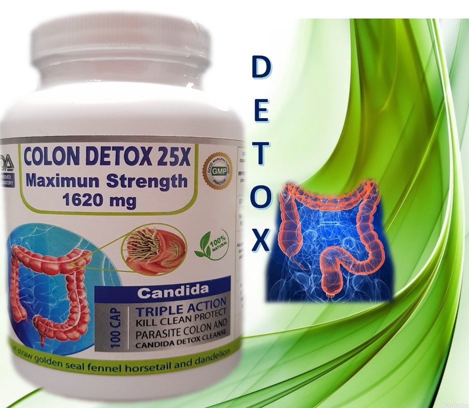 PACK 100 X2 = 200 capsules COLON HERBAL CLEANSER NATURAL DETOX ALOE VERA ALFALFA