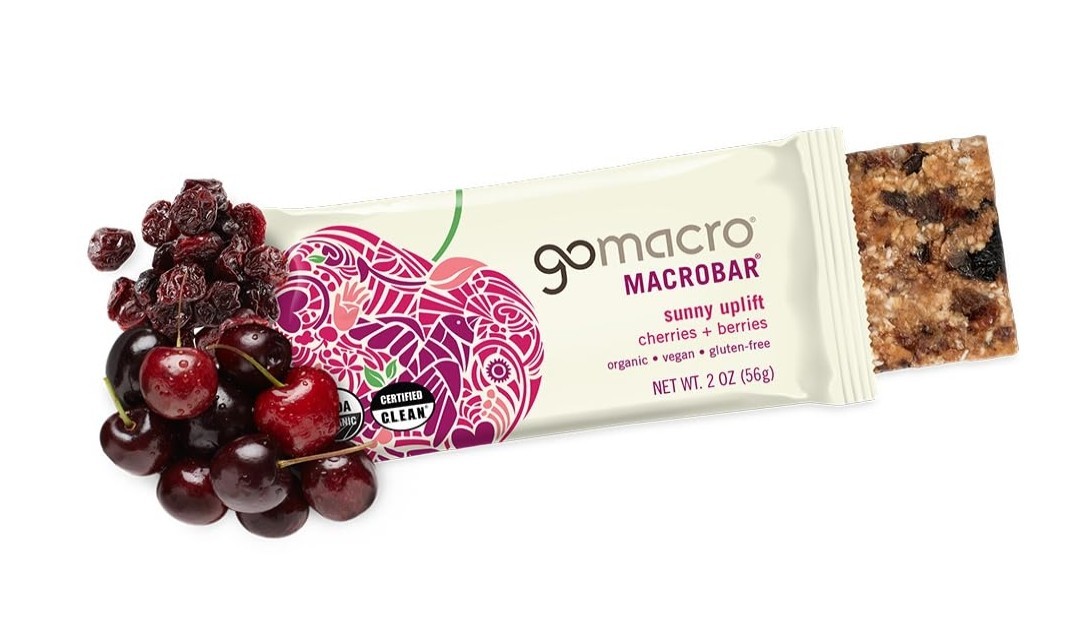 GoMacro Cherries + Berries MacroBars 24 Count Organic Vegan Exp 09/10/2026
