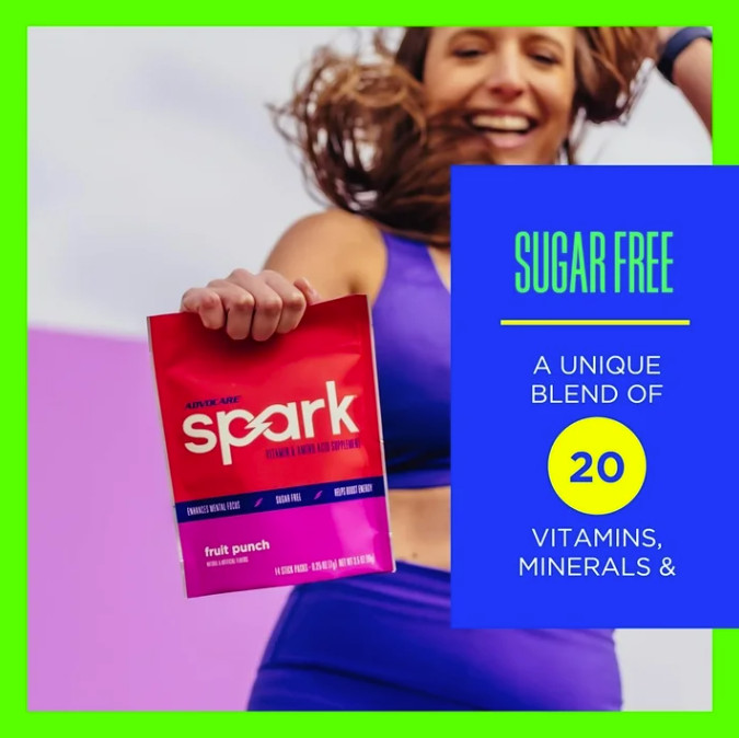 AdvoCare Spark Energy Drink Mix, Vitamin & Amino Acid Powder Supplement,28 Stick