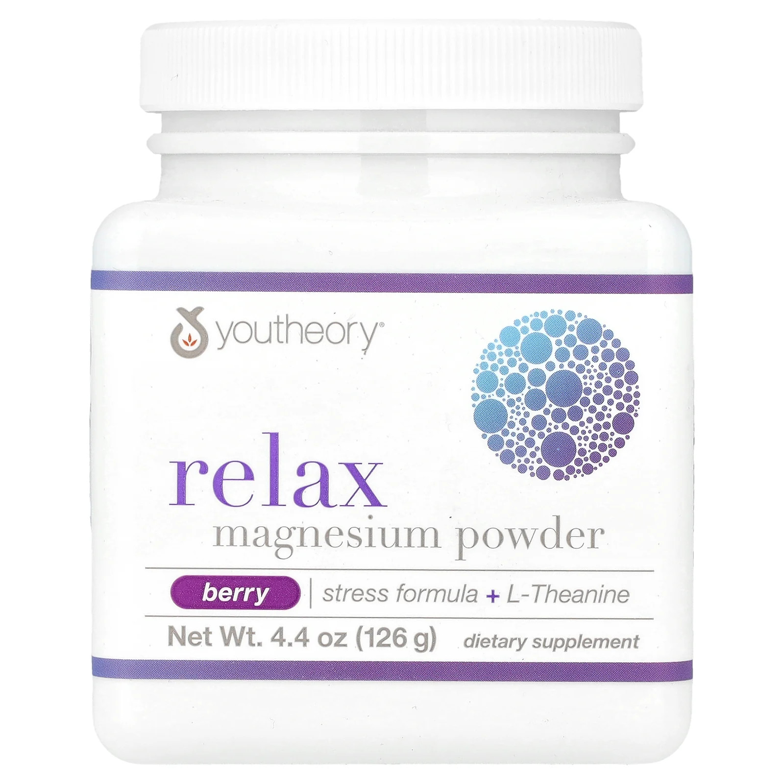 2 X Youtheory, Relax, Magnesium Powder, Berry, 4.4 oz (126 g)