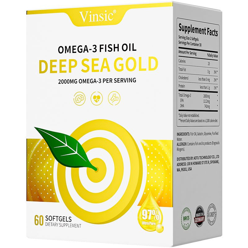 Vinsic Omega 3 & Fish Oil 60 Capsules Germany Made – Deep Sea Gold Nutritional