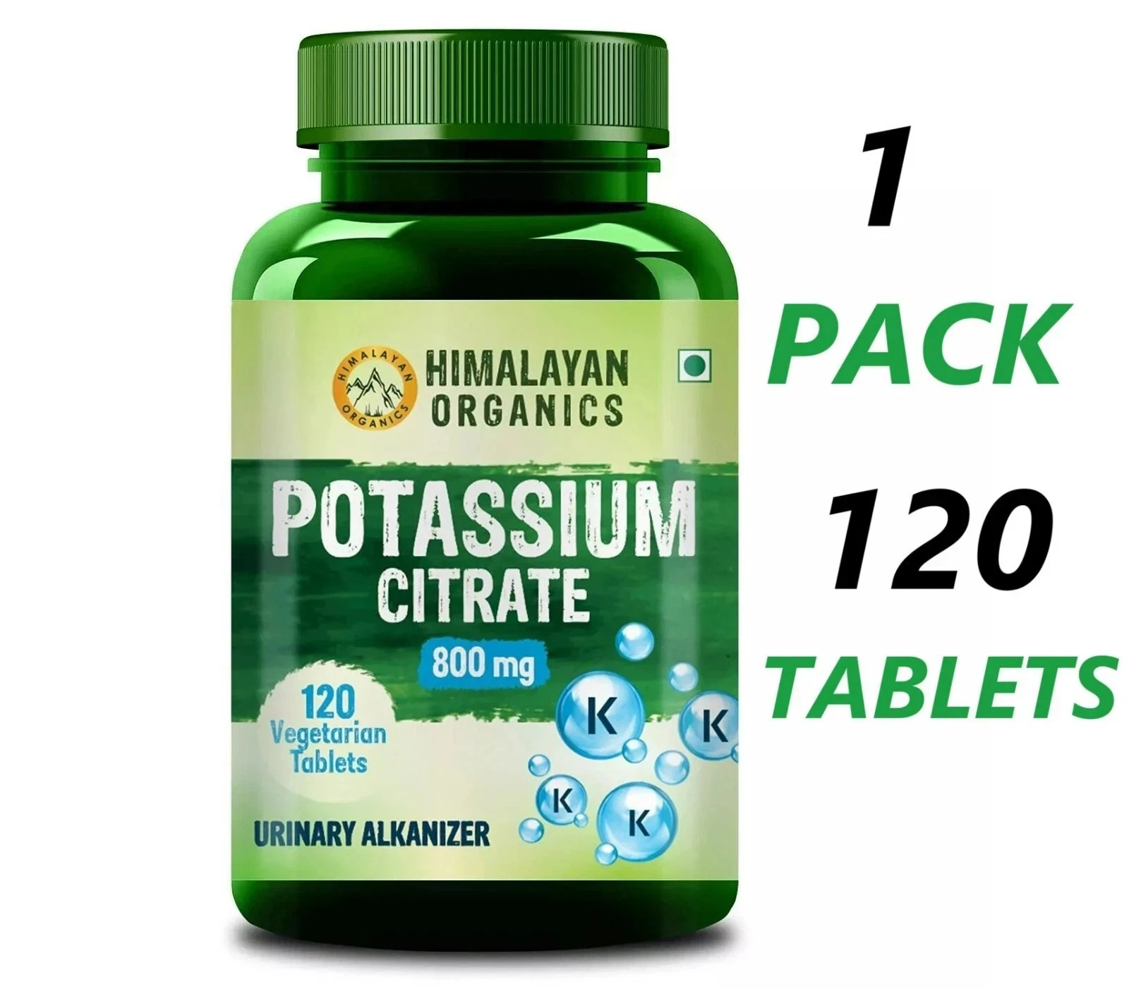 Himalayan Organics Potassium Citrate 120 Veg Tabs Best Price & Long Expiry