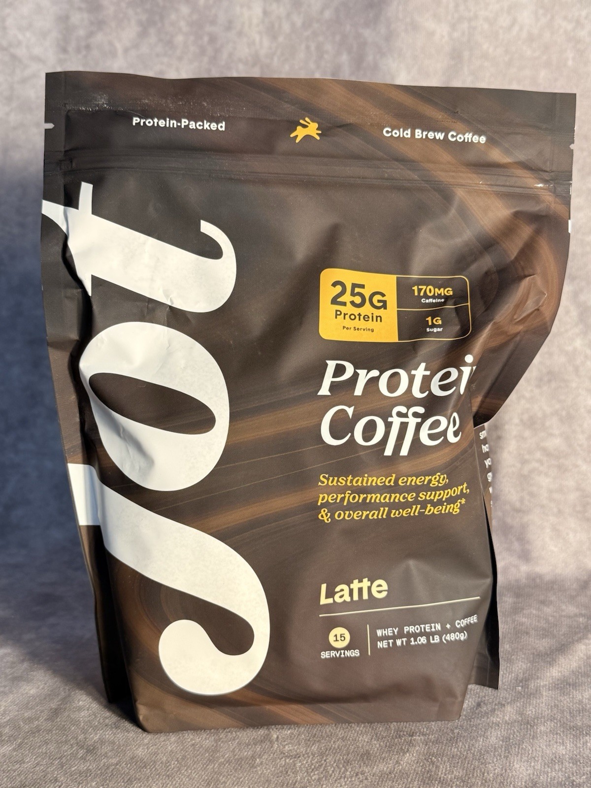 Jot Protein Coffee Latte Whey Protein Isolate Powder 15 Serv 1.06 lb