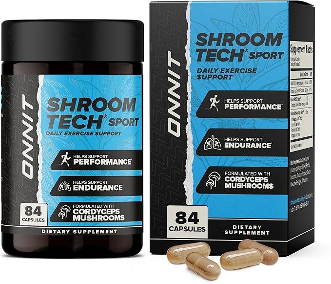ONNIT Shroom Tech Sport Pre-Workout Energy Support Supplement Capsules, 84 ct