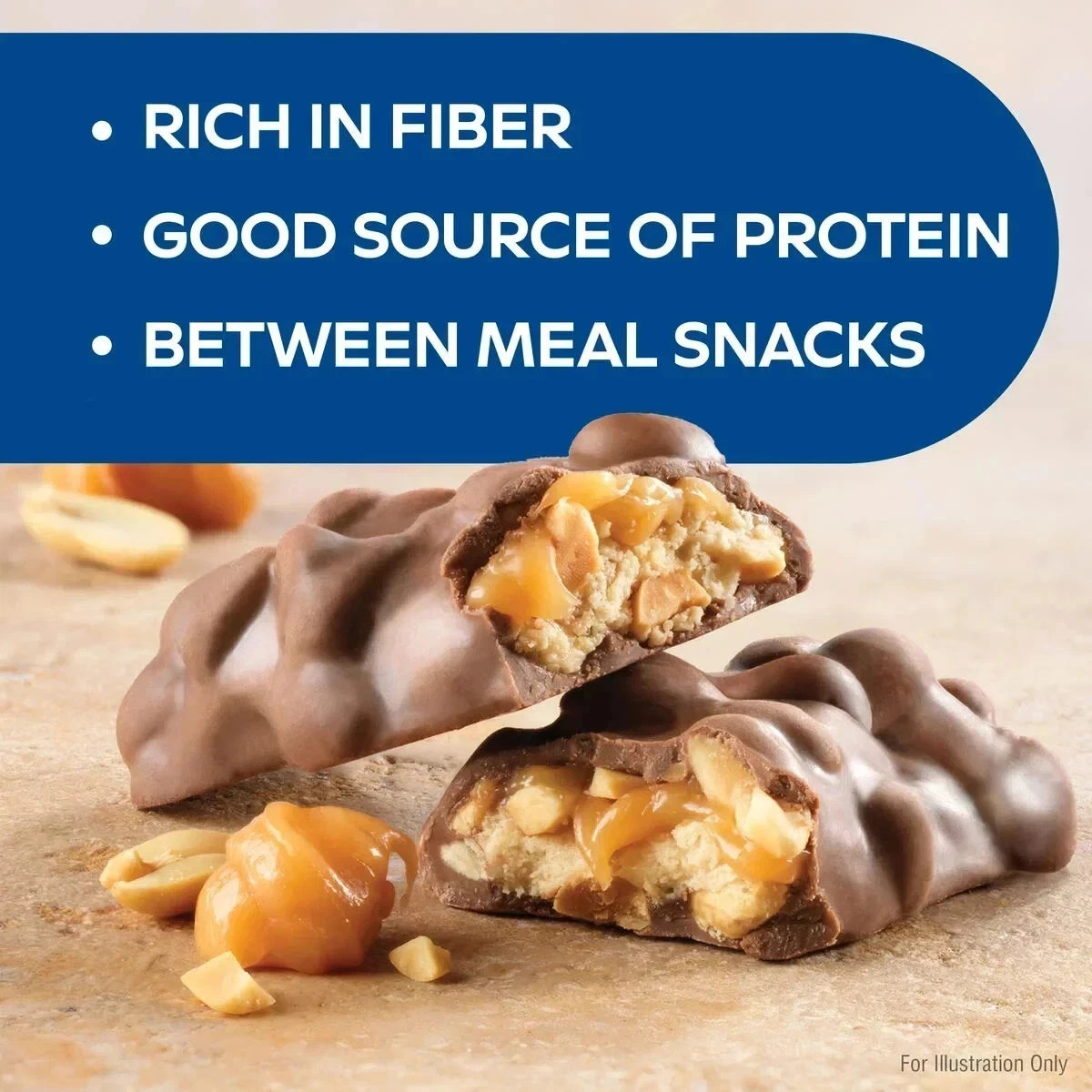 Atkins Caramel Chocolate Nut Roll Snack Bars, Low Sugar, 5 Ct Pack Of 2