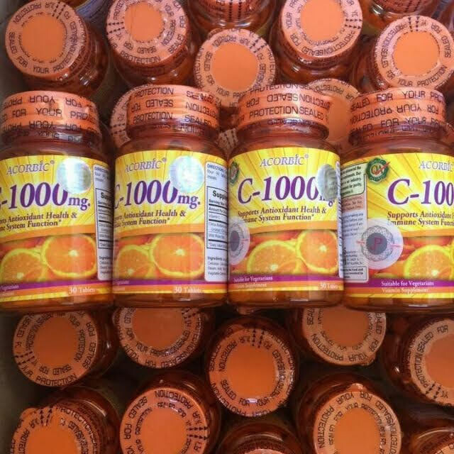 50x Acorbic Vitamin C-1000 MG Authentic Radiance Skin Antioxidant Immune Health