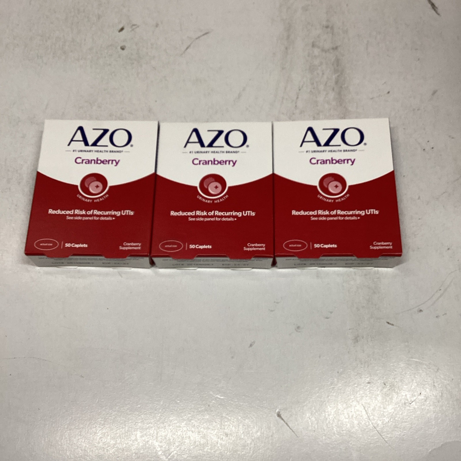 6 Boxes Azo Cranberry Urinary Tract Supplement 50 Caplets-Box Exp 04/2027