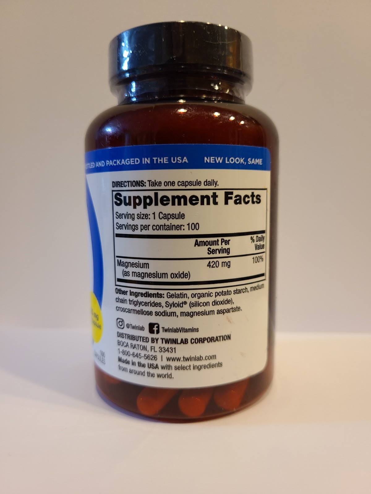 Twnlab Magnesium Caps Muscle, Nerve & Heart Support 420 mg 100 Caps 01/2029
