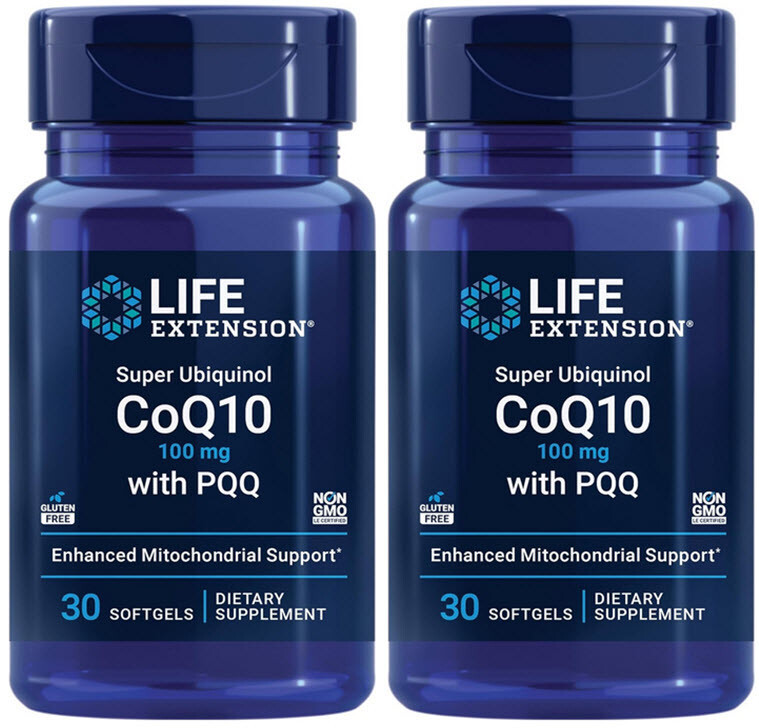 SUPER UBIQUINOL COQ10 with PQQ HEART HEALTH FATIGUE 100mg 60Sgl LIFE EXTENSION