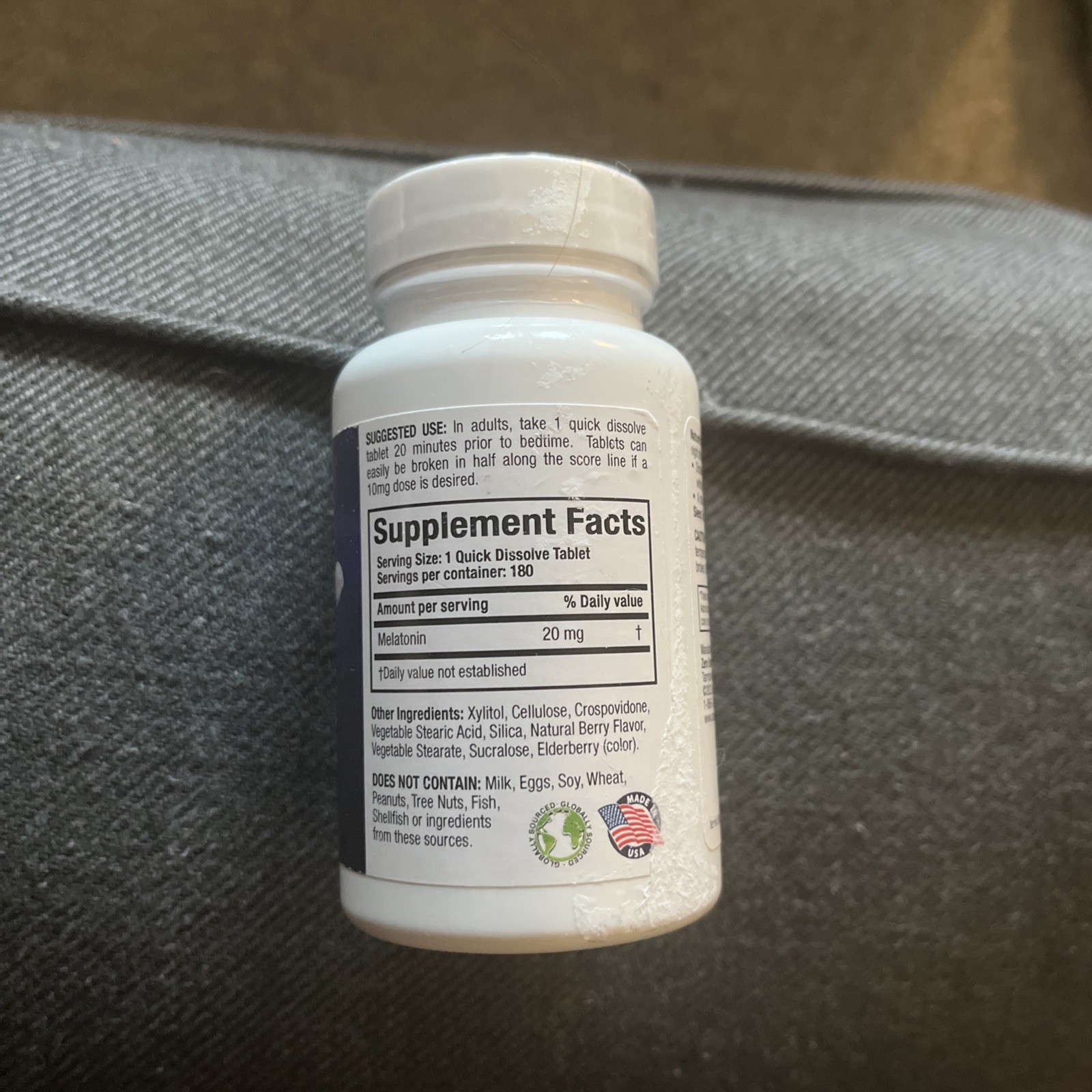 Nature’s Perfect Night | Melatonin 20mg | 180 Quick Dissolve Tablets Exp 07/28