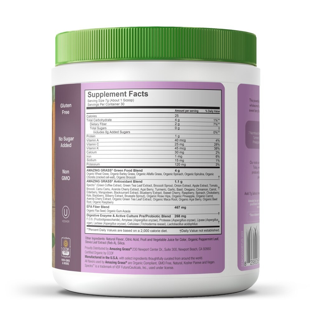 Amazing Grass Antioxidant Green Superfood Powder- Sweet Berry-30 Servings, FRESH