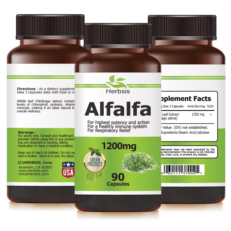 Alfalfa Extract, Contains Protein, Trace Mineral, Vitamins, Dietary Fiber