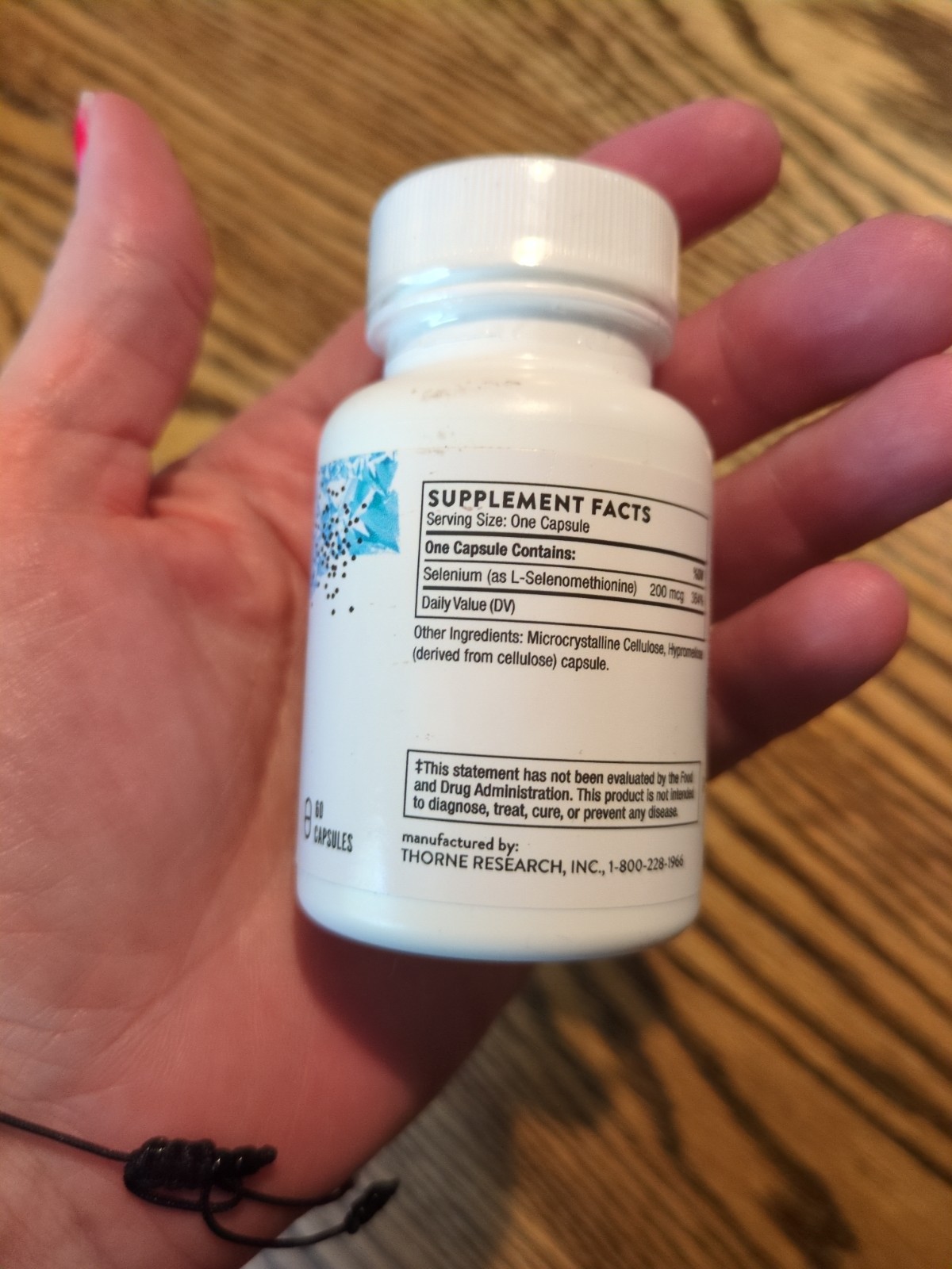 Selenium – 200 mcg Thorne Supplement 60 Count – Expiration Date: 09/2027