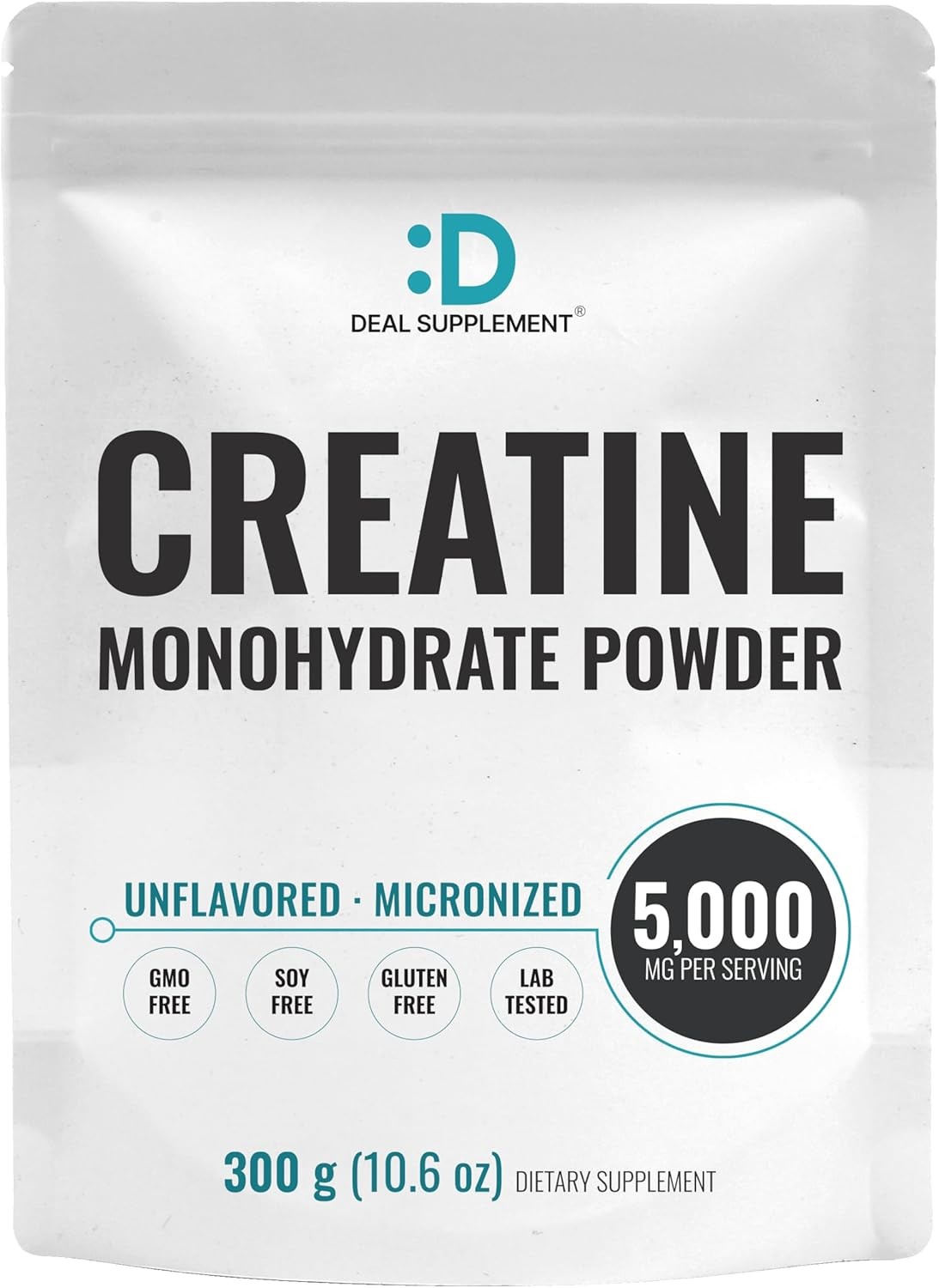 Instant Creatine Monohydrate Powder, 5g Per Serving – 10.6 Ounce (Pack of 1)