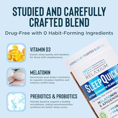 Relaxium SleepQuick Gummies Melatonin Probiotic Lemon 90 Gummies