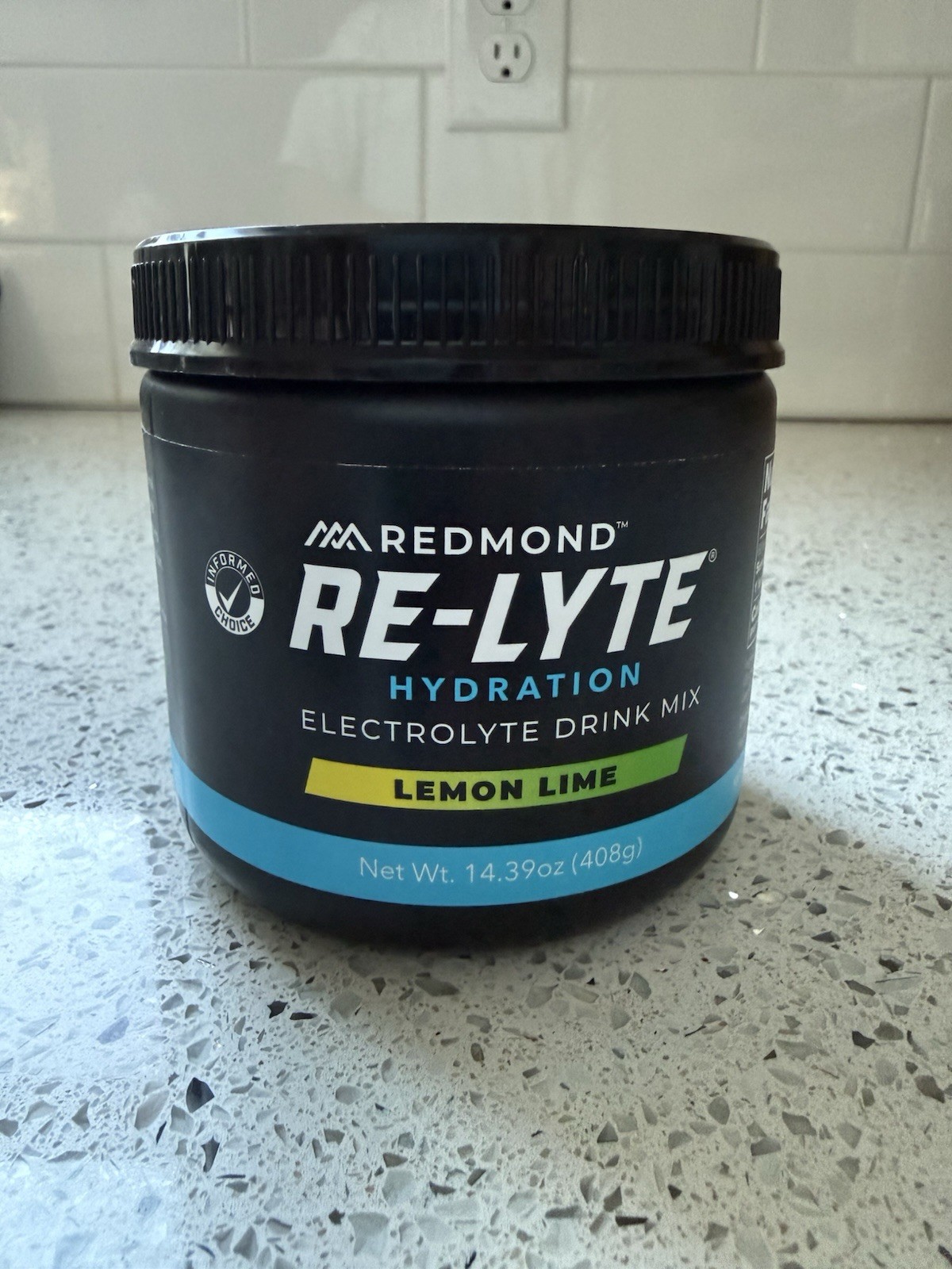 Redmond Re-Lyte Hydration Electrolyte Drink Mix Lemon Lime 30 Servings 7.20oz