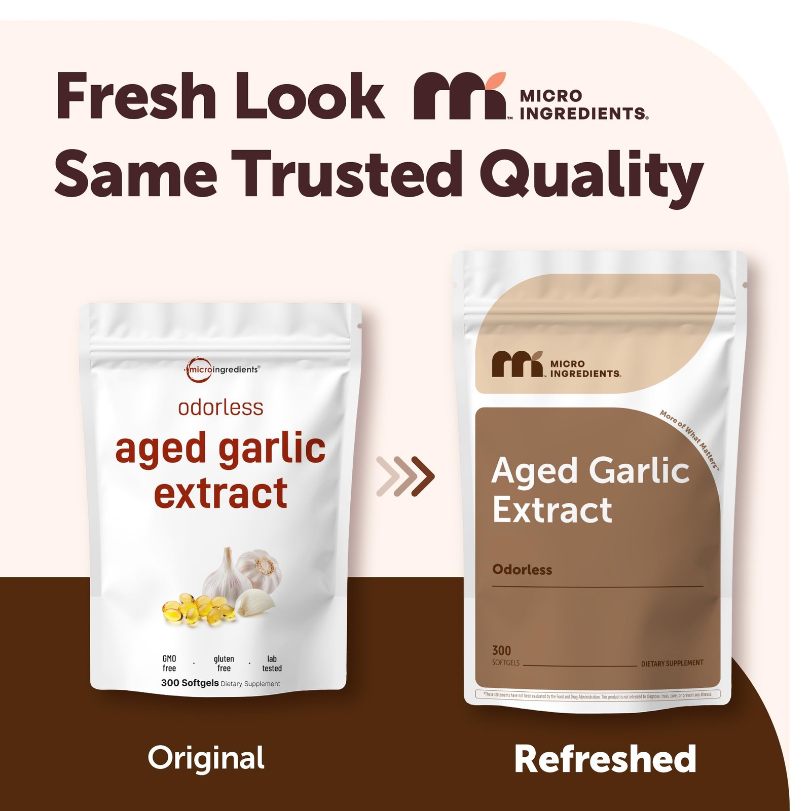 Micro Ingredients Odorless Garlic, 300 Softgels | 2 Years Aged Garlic Extract…