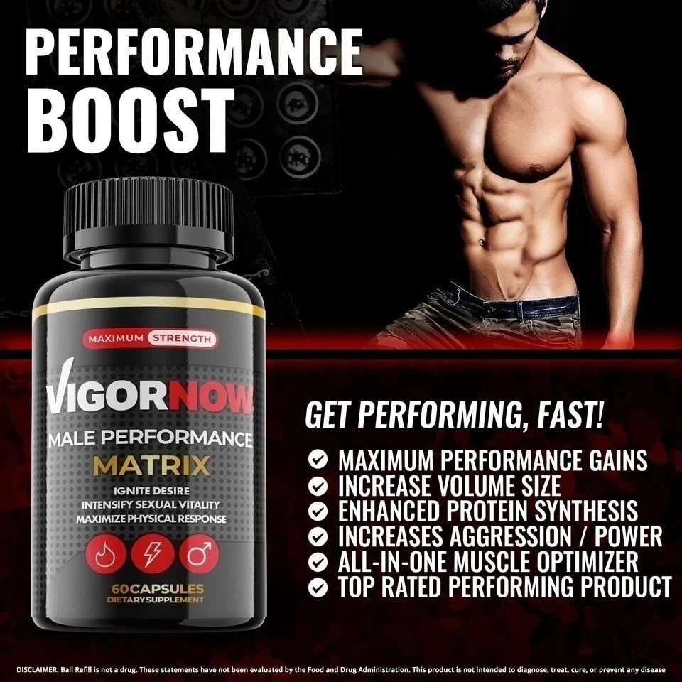 Vigor Now Pills for Men – Male Virility and Performance Support – 180 Capsules