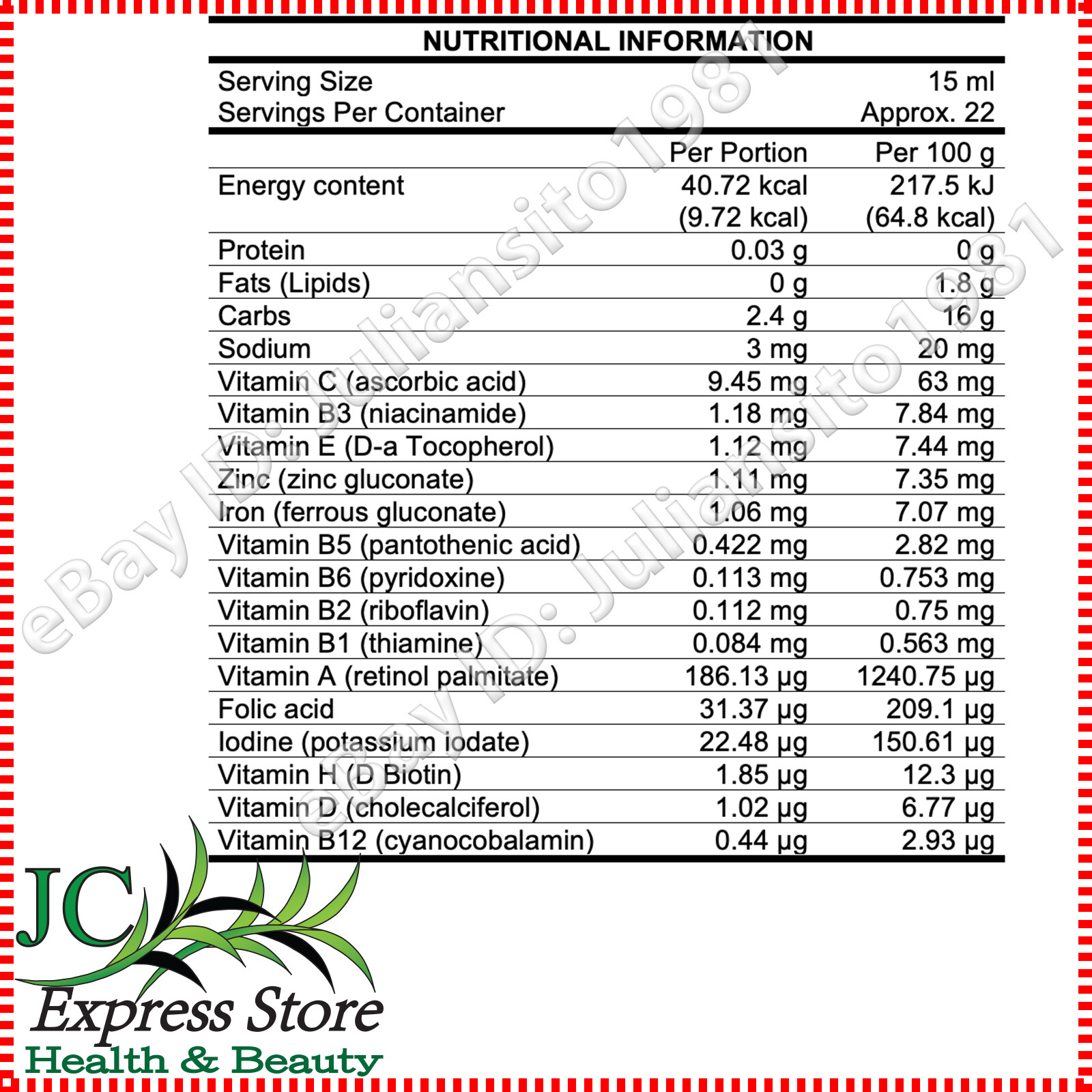 IODIZED RADISH EXTRACT SYRUP EXTRACTO DE RABANO YODADO JARABE 15 VITAMINAS