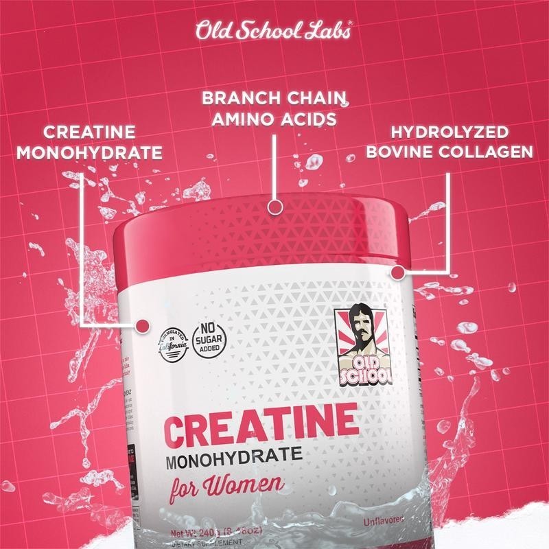 Creatine Monohydrate for Women with Collagen andBCAA’s -Fitness Supplement