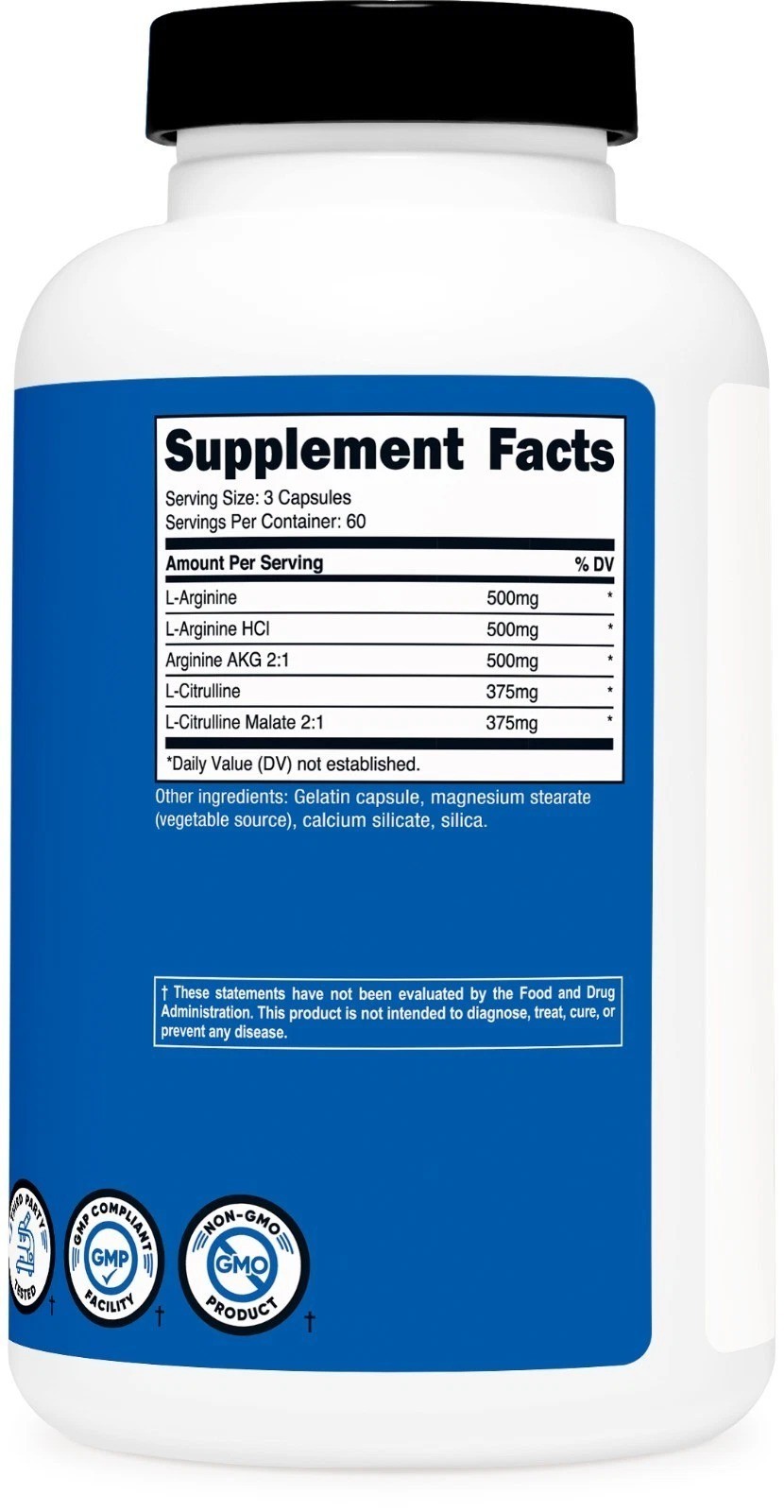 Nutricost Nitric Oxide Booster 750mg, 180 Capsules, 60 Servings