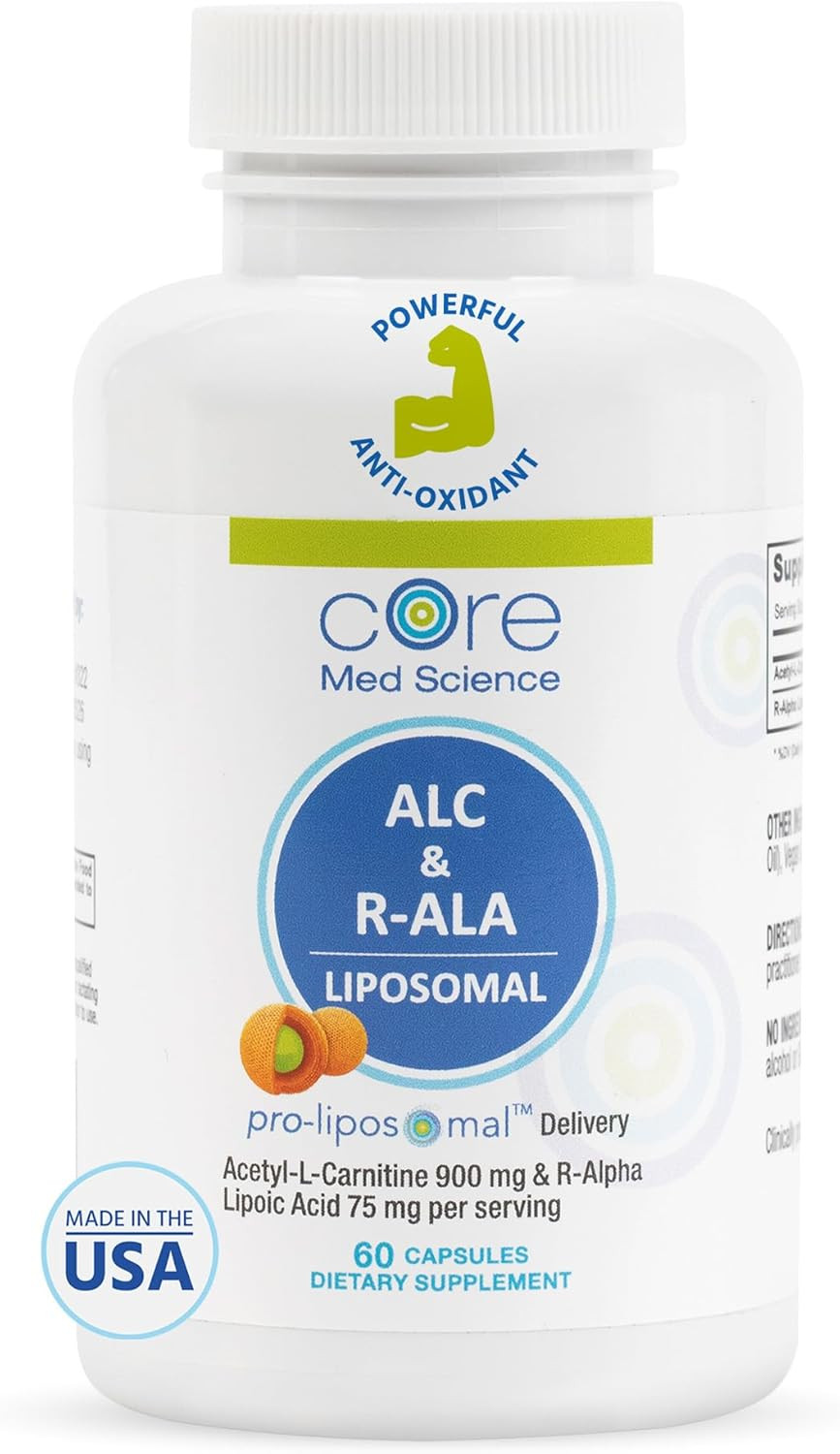 Core Med Science Liposomal ALC & R-ALA Supplement Capsules – Acetyl-L-Carnitine