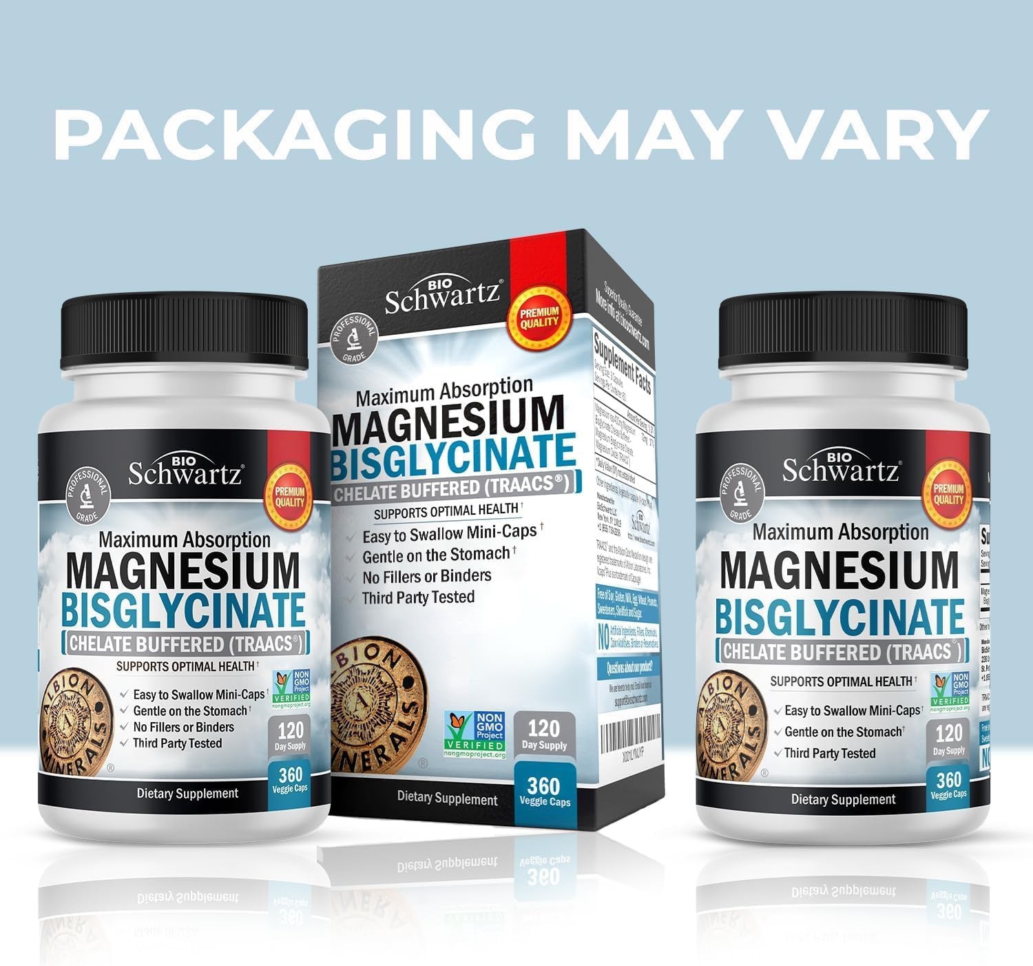 Magnesium Bisglycinate Chelated Supplement – High 360 Count (Pack of 1)
