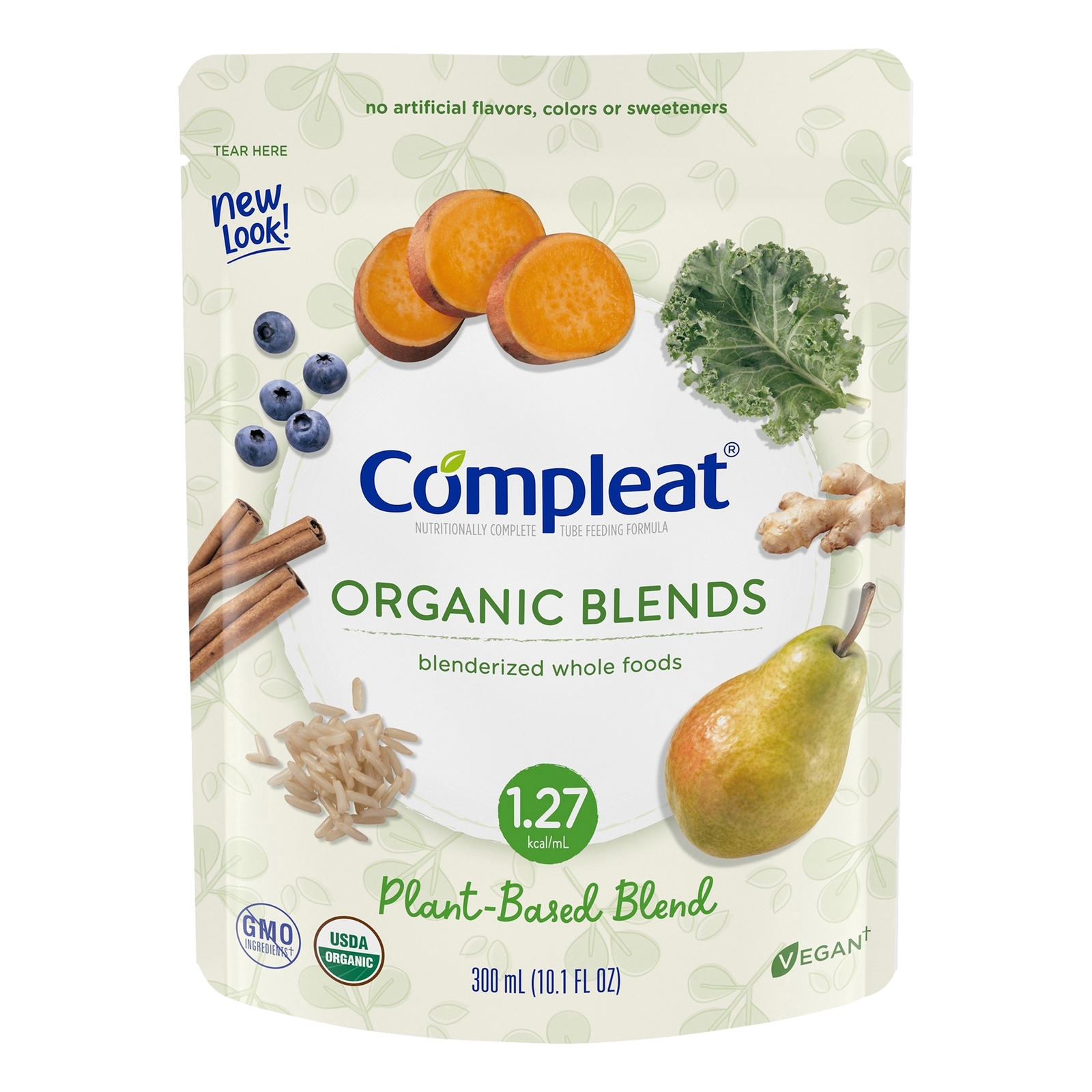 Nestle Compleat Organic Blends Oral Supplement Plant Blend 10.1 oz Pouch 24 Ct
