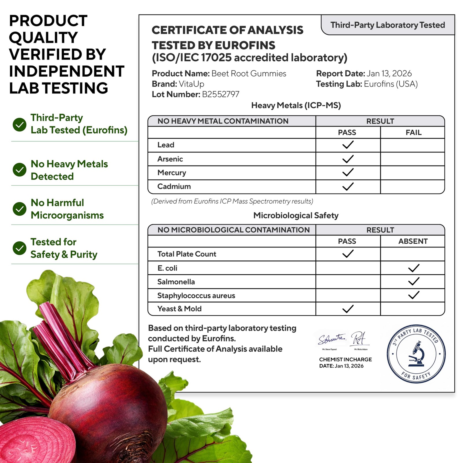 Beet Root Gummies – Beetroot Gummies with CoQ10, Grape Seed, Vitamin C, B12 &…