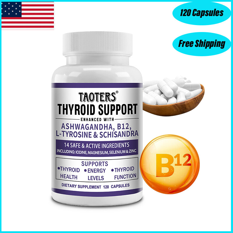 Thyroid Support Supplement 120 Capsules (NON-GMO) – Energy & Weight Loss