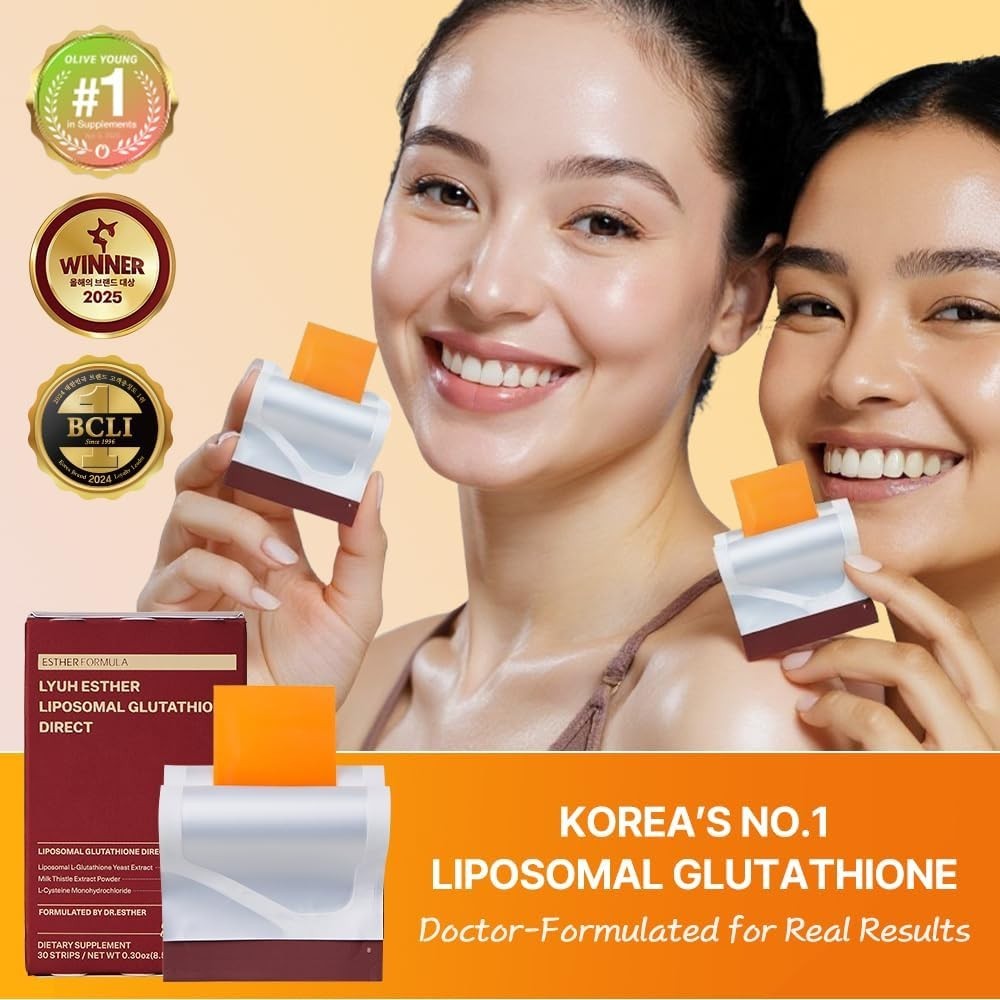ESTHER FORMULA Liposomal Glutathione Strips 284mg×90 Glutathione Direct, Anti…