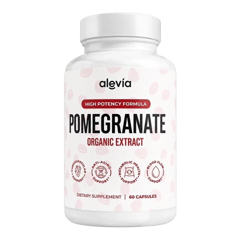 Alevia Pomegranate Capsules 60ct Organic Extract Antioxidant 1-5 pack